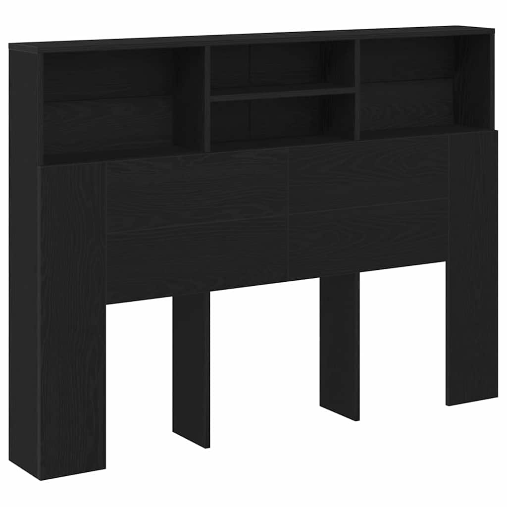 Cabeceira com Armário Carvalho preto 140 x 19 x 103.5 cm