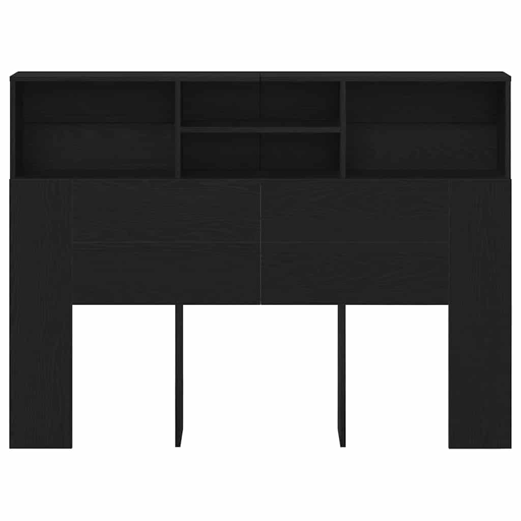 Cabeceira com Armário Carvalho preto 140 x 19 x 103.5 cm