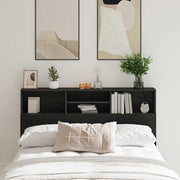 Cabeceira com Armário Carvalho preto 160 x 19 x 103.5 cm