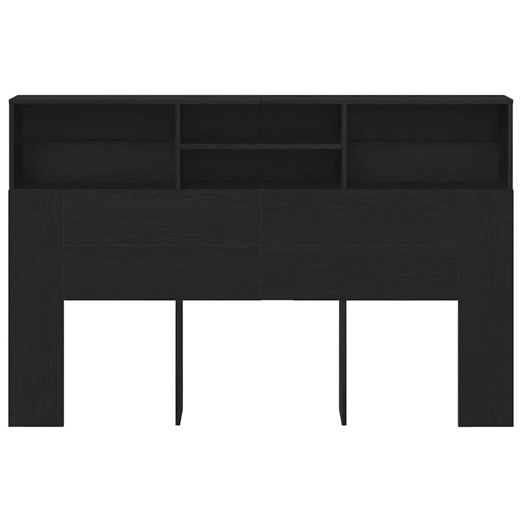 Cabeceira com Armário Carvalho preto 160 x 19 x 103.5 cm