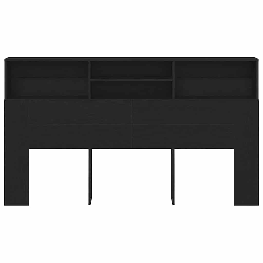 Cabeceira com Armário Carvalho preto 180 x 19 x 103.5 cm