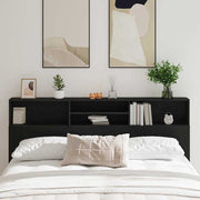 Cabeceira com Armário Carvalho preto 200 x 19 x 103.5 cm