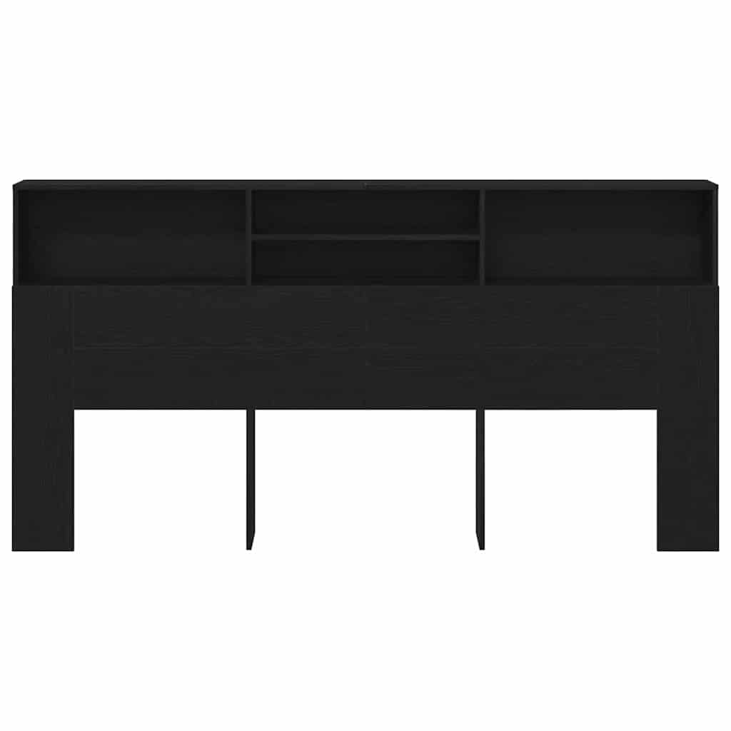 Cabeceira com Armário Carvalho preto 200 x 19 x 103.5 cm