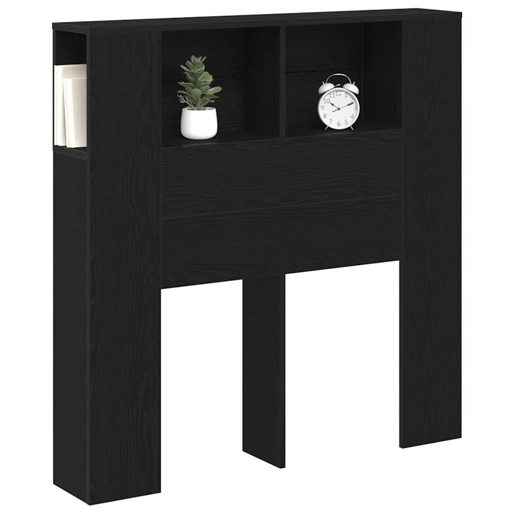 Cabeceira com Armário Carvalho preto 100 x 19 x 104,5 cm