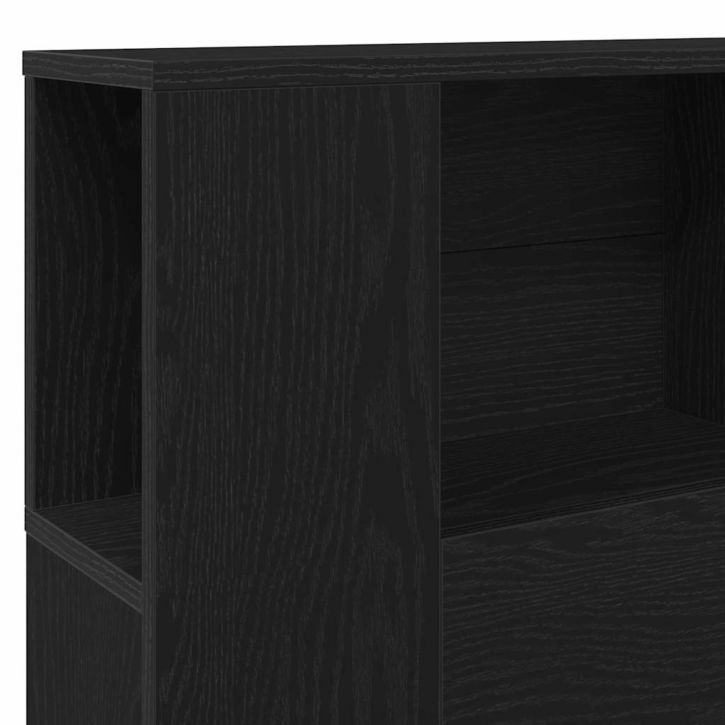 Cabeceira com Armário Carvalho preto 120 x 19 x 104,5 cm