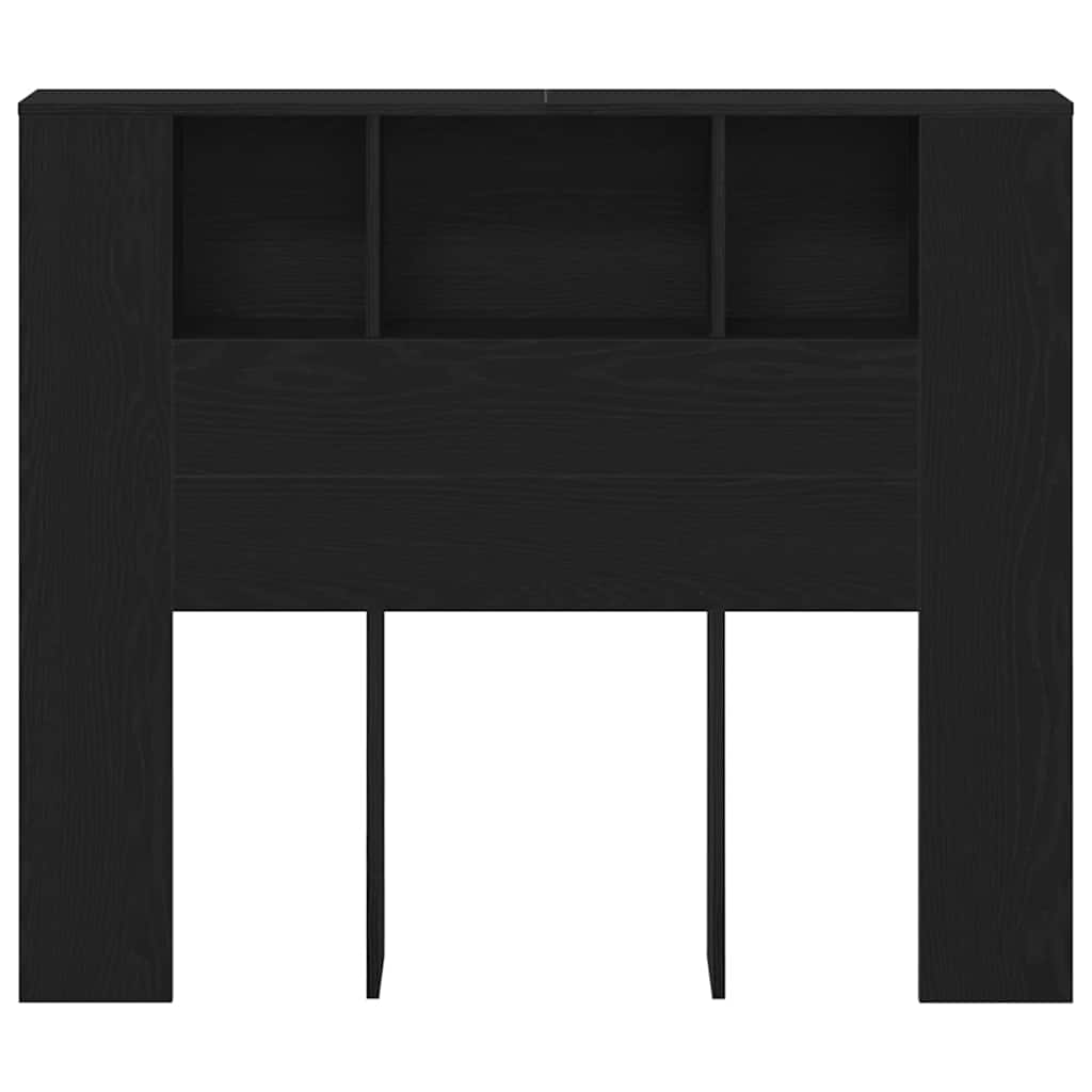 Cabeceira com Armário Carvalho preto 120 x 19 x 104,5 cm