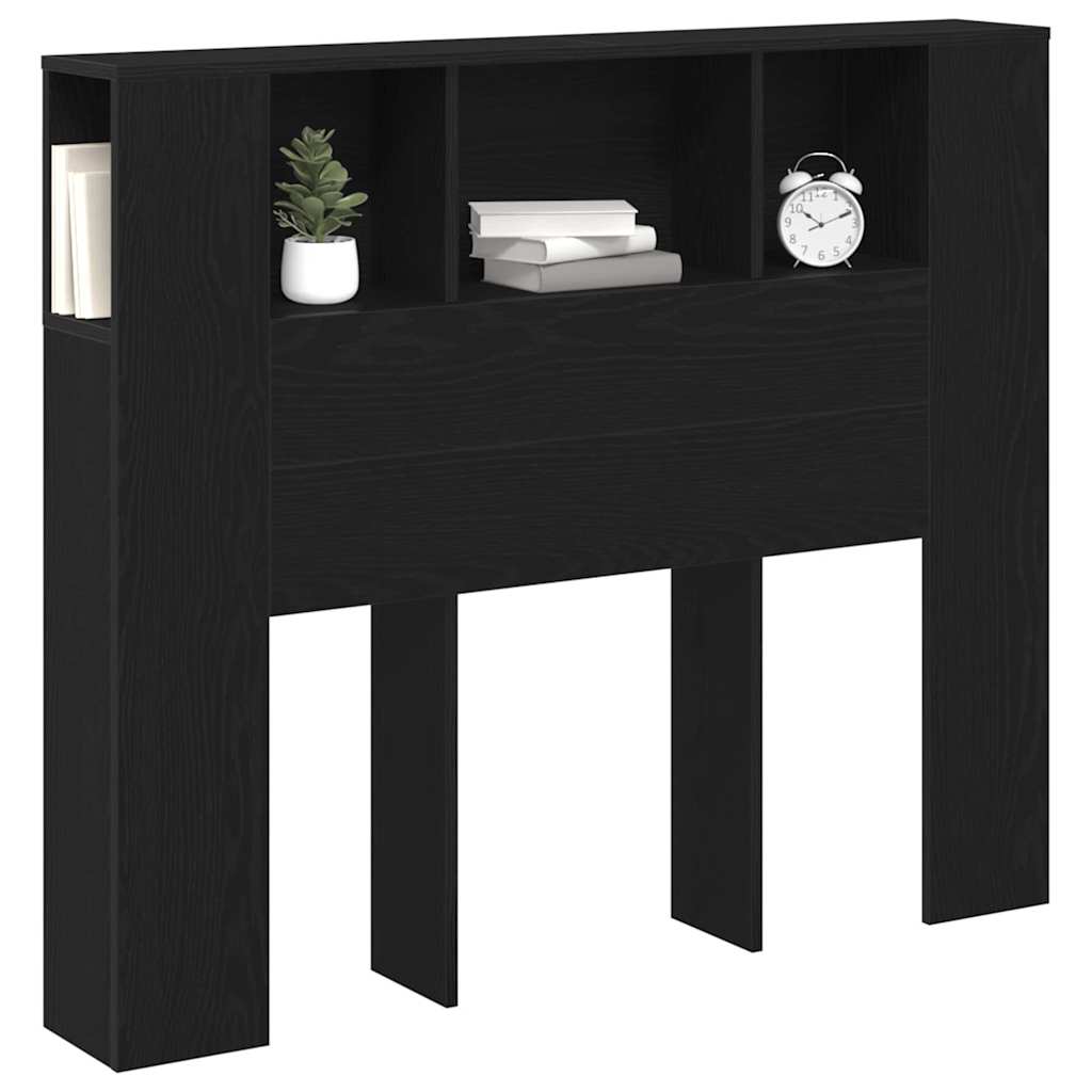 Cabeceira com Armário Carvalho preto 120 x 19 x 104,5 cm