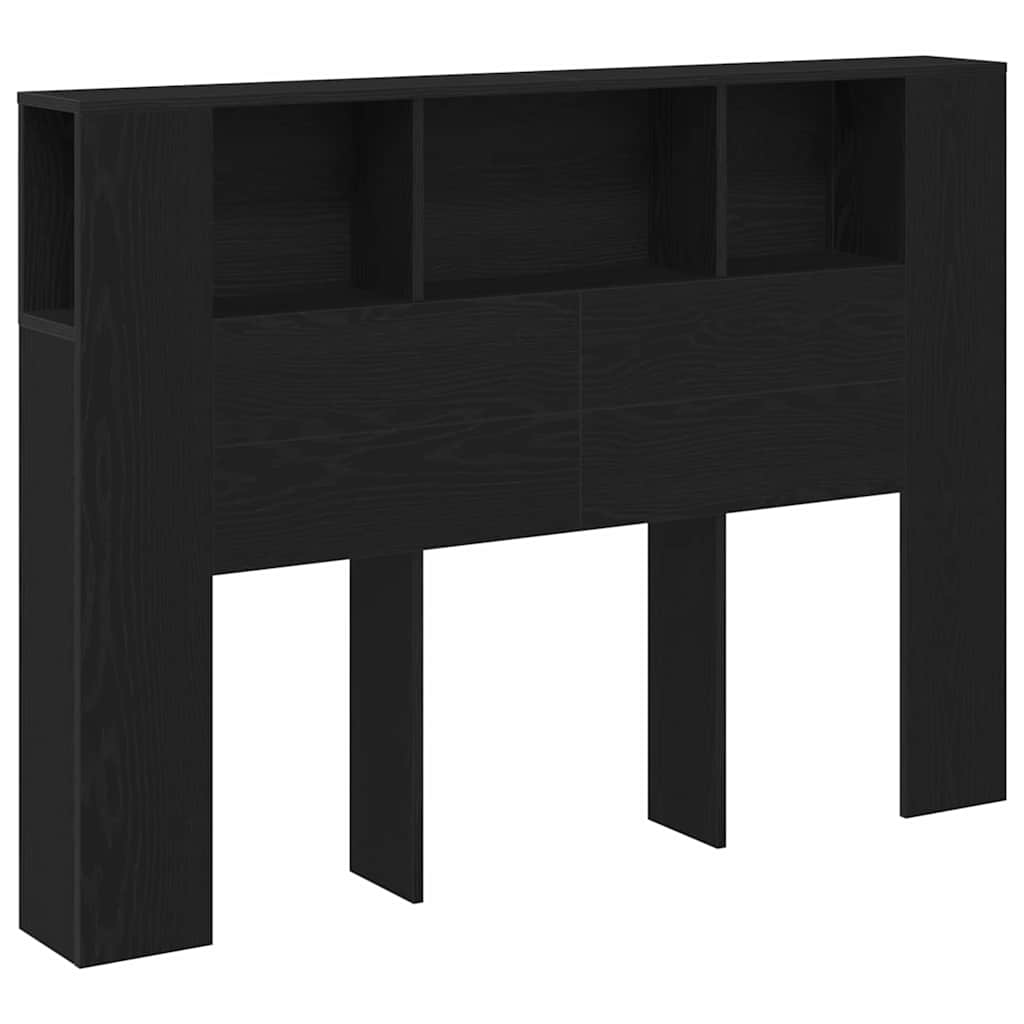 Cabeceira com Armário Carvalho preto 140 x 19 x 104.5 cm