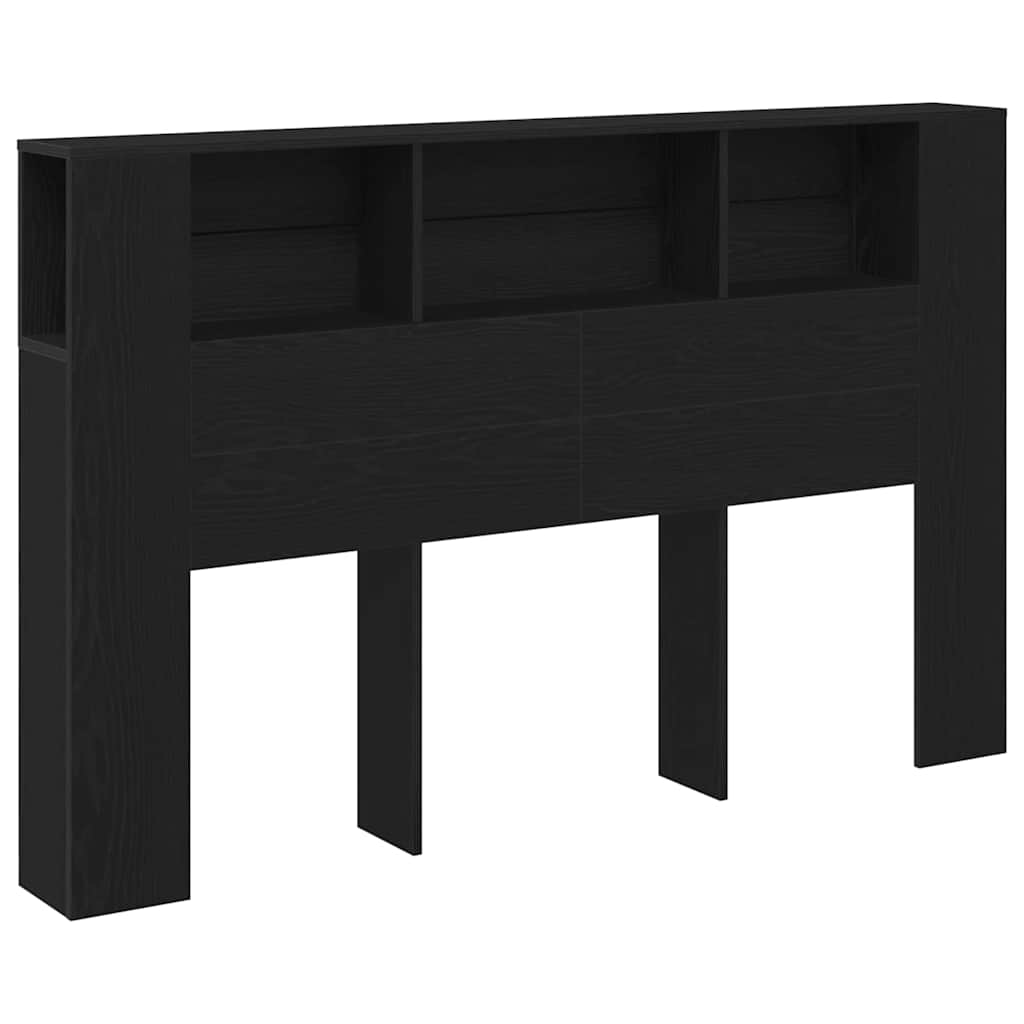 Cabeceira com Armário Carvalho preto 160 x 19 x 104.5 cm