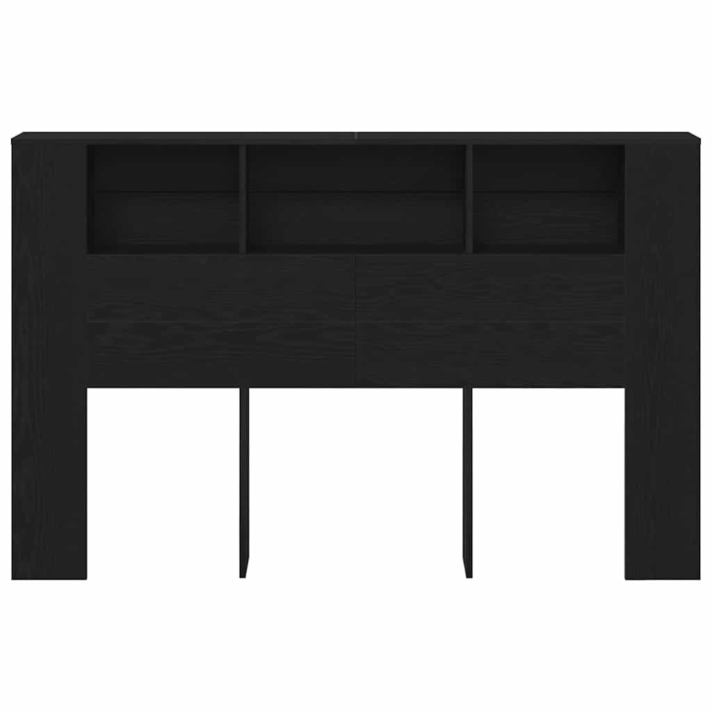 Cabeceira com Armário Carvalho preto 160 x 19 x 104.5 cm