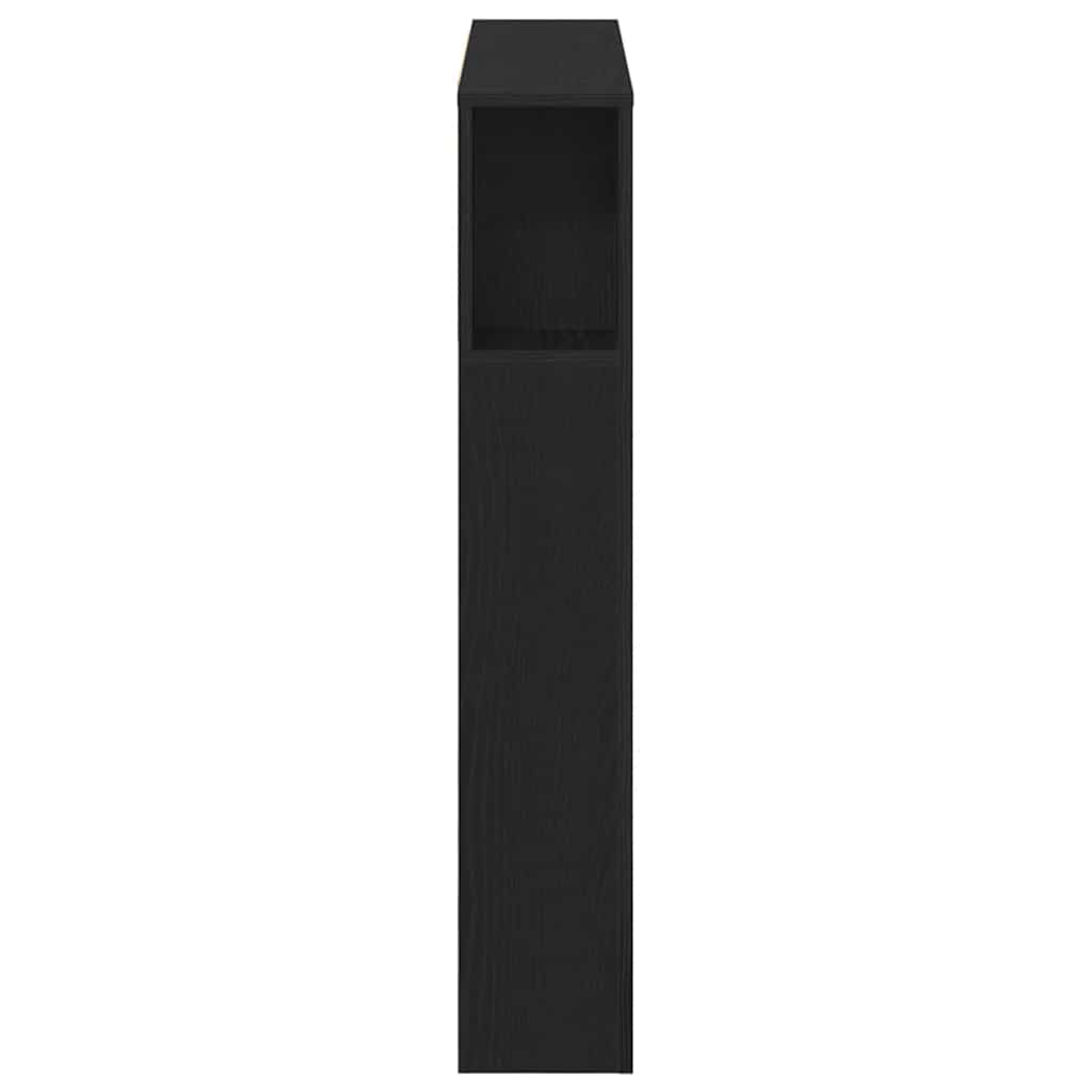 Cabeceira com Armário Carvalho preto 160 x 19 x 104.5 cm