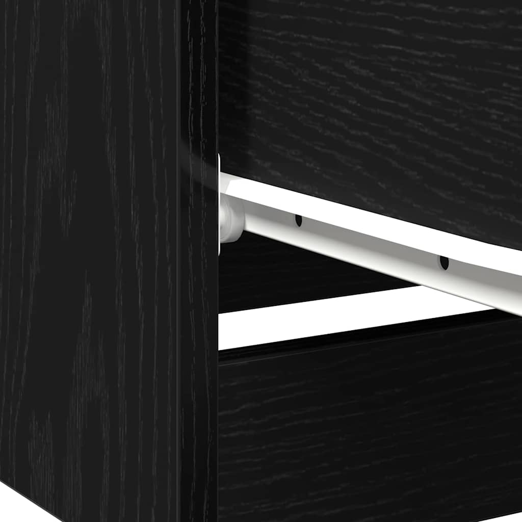 Armário de Cabeceira com gaveta Carvalho preto 40 x 65 x 65 cm