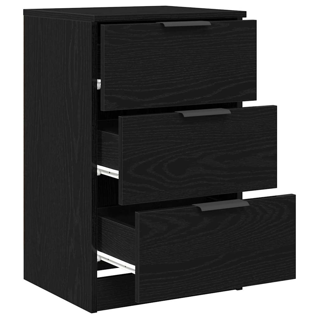 Armário de Cabeceira com gaveta Carvalho preto 40 x 65 x 65 cm