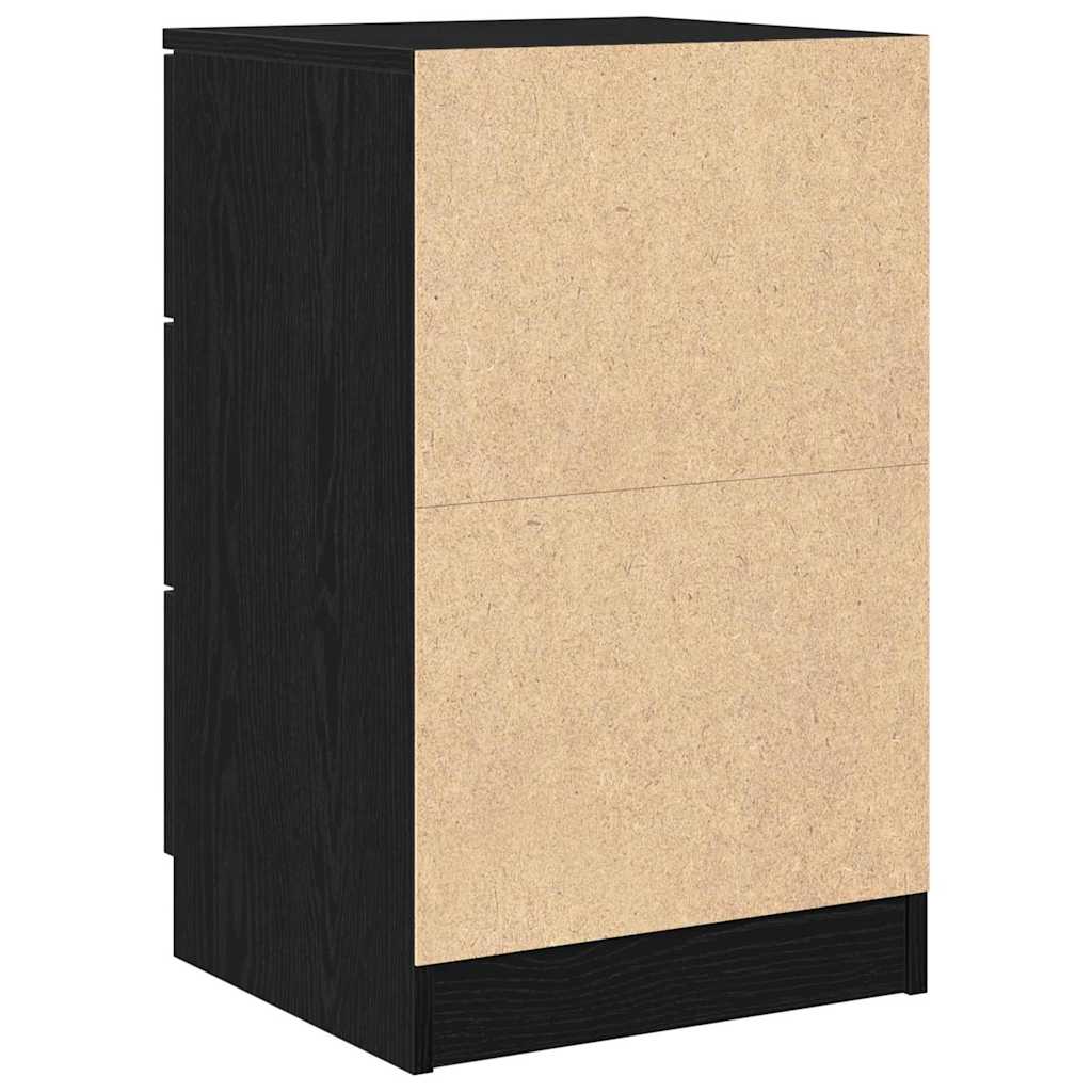 Armário de Cabeceira com gaveta Carvalho preto 40 x 65 x 65 cm