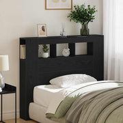 Cabeceira LED Carvalho preto 120 x 18.5 x 103.5 cm