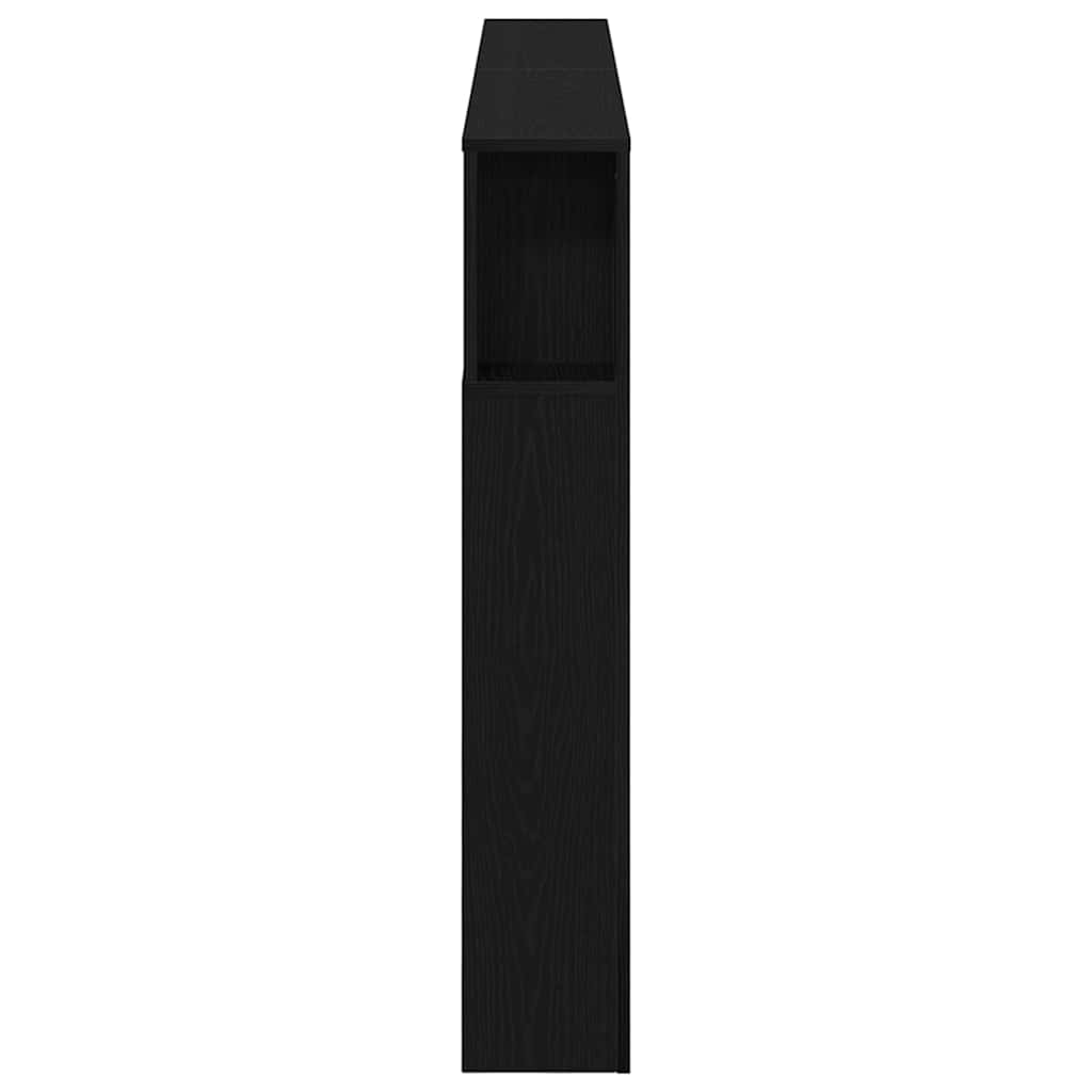Cabeceira LED Carvalho preto 180 x 18.5 x 103.5 cm