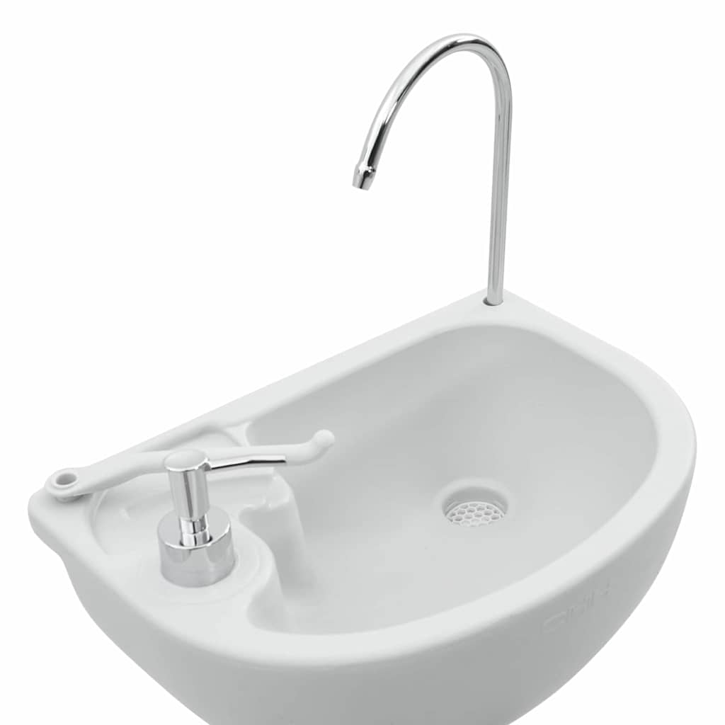 Vaso Sanitário de Camping 2 pcs Cinza e Branco