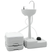 Vaso Sanitário de Camping 2 pcs Cinza e Branco