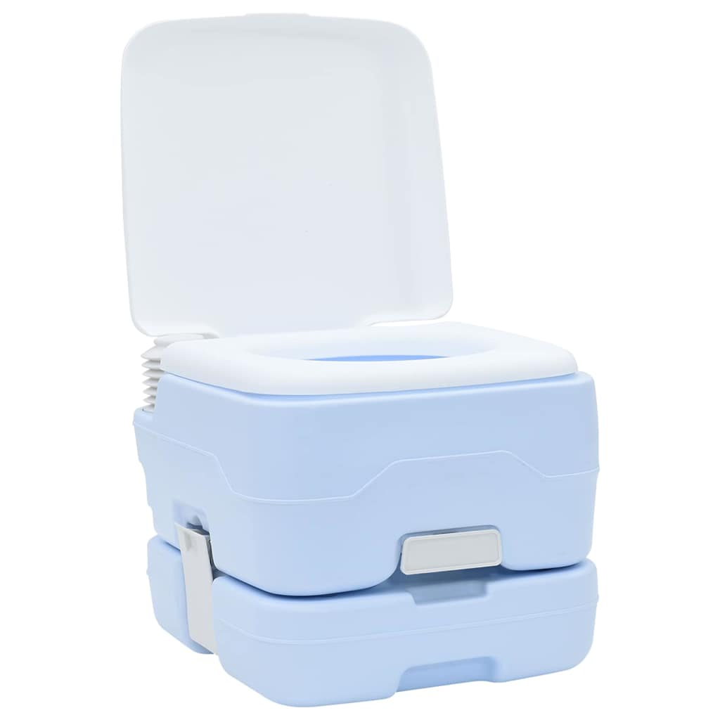 Vaso Sanitário de Camping 2 pcs Azul e Branco