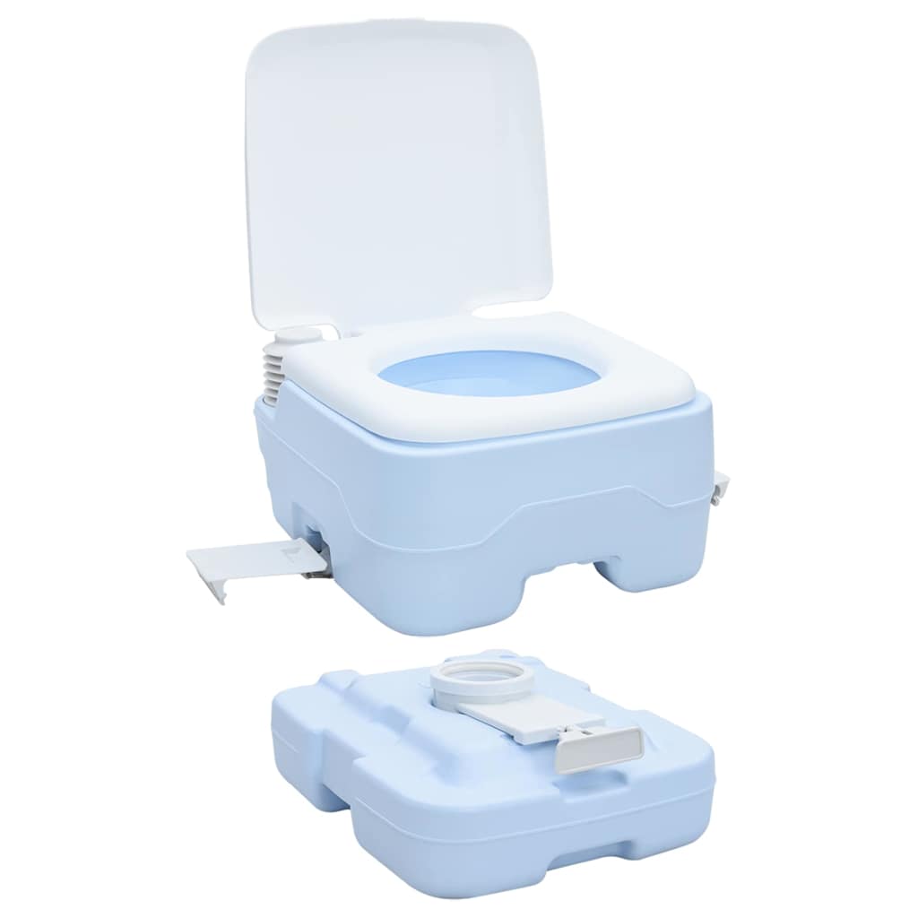 Vaso Sanitário de Camping 2 pcs Azul e Branco