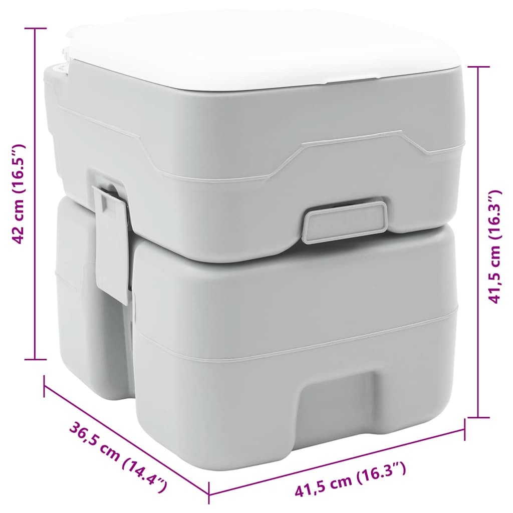 Vaso Sanitário de Camping Cinzeto 41,5 x 36,5 x 42 cm