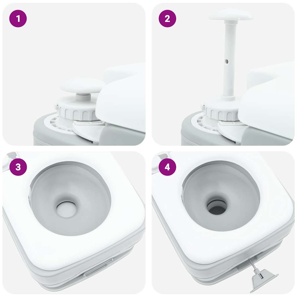 Vaso Sanitário Portátil para Camping 41.5 x 36.5 x 30 cm