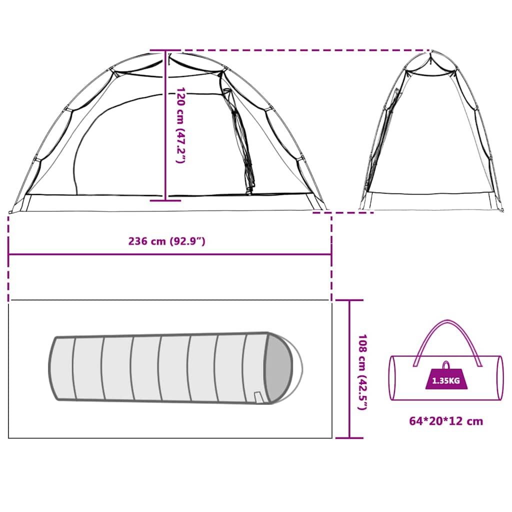 Barraca com telhado Outros Cinza e Preto 236 x 108 x 120 cm
