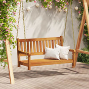 Banco de Balanço para Jardim Castanho 119 x 35 x 47cm