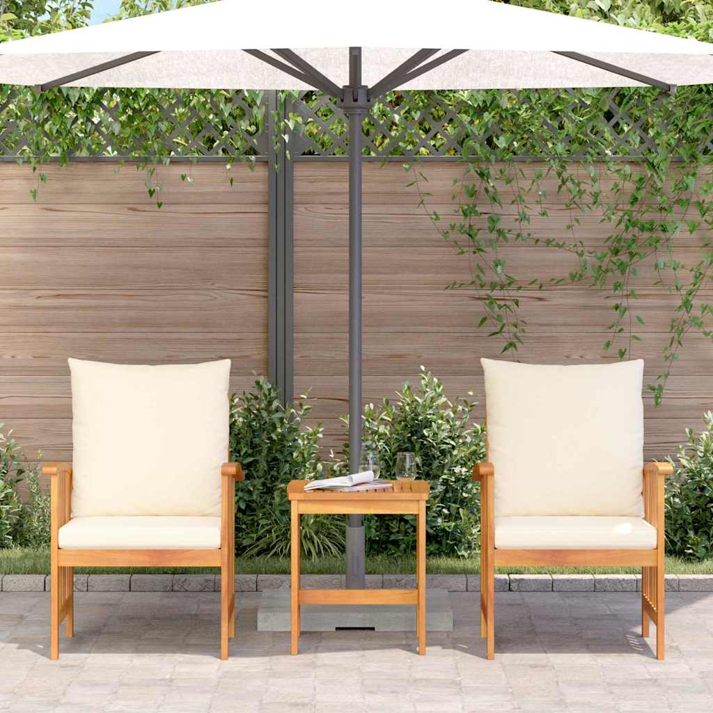 Conjunto de Sofá de Jardim com almofada 3 pcs Castanho