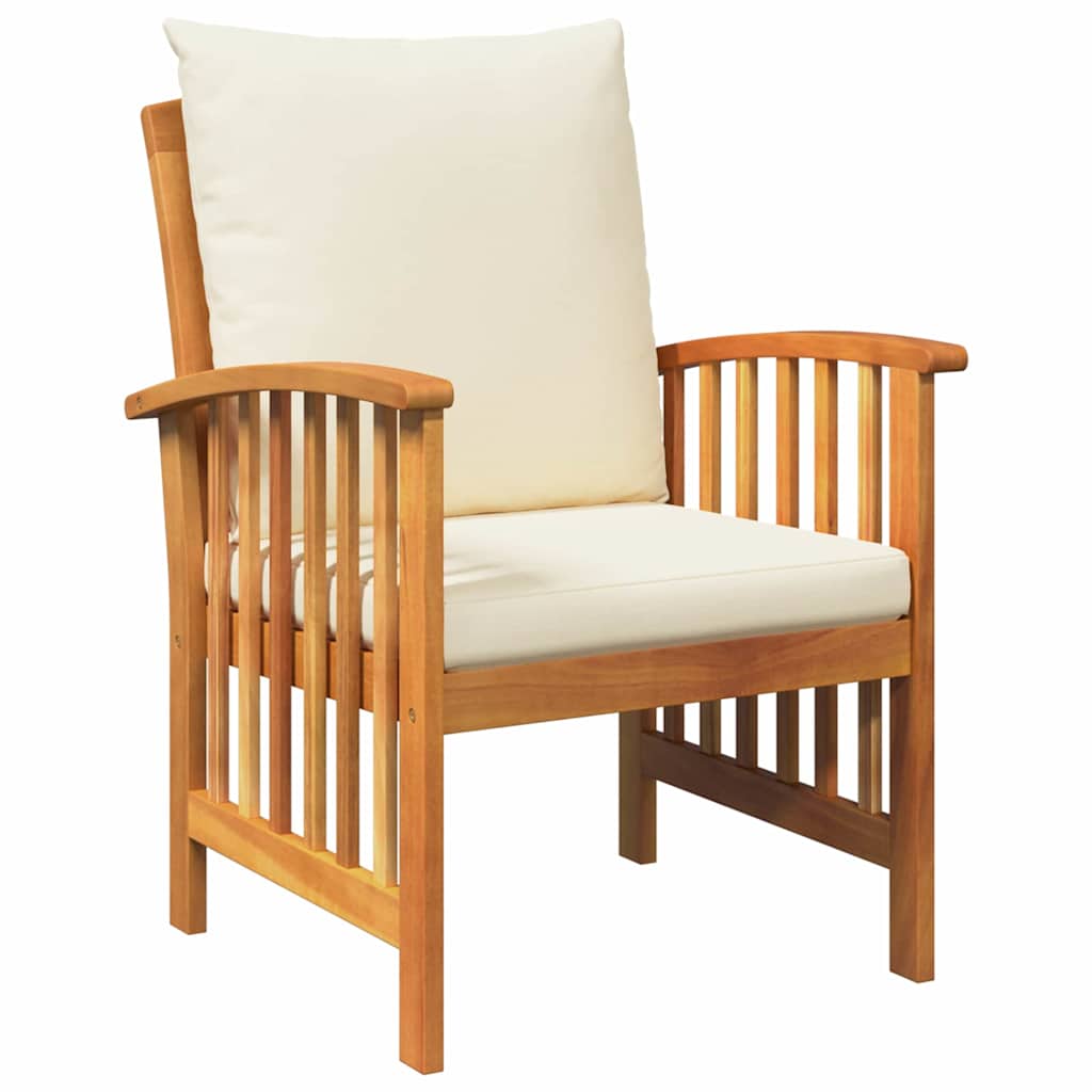 Conjunto de Sofá de Jardim com almofada 3 pcs Castanho