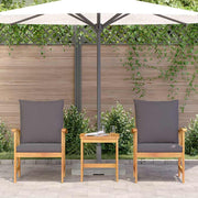 Conjunto de Sofá de Jardim com almofada 3 pcs Castanho
