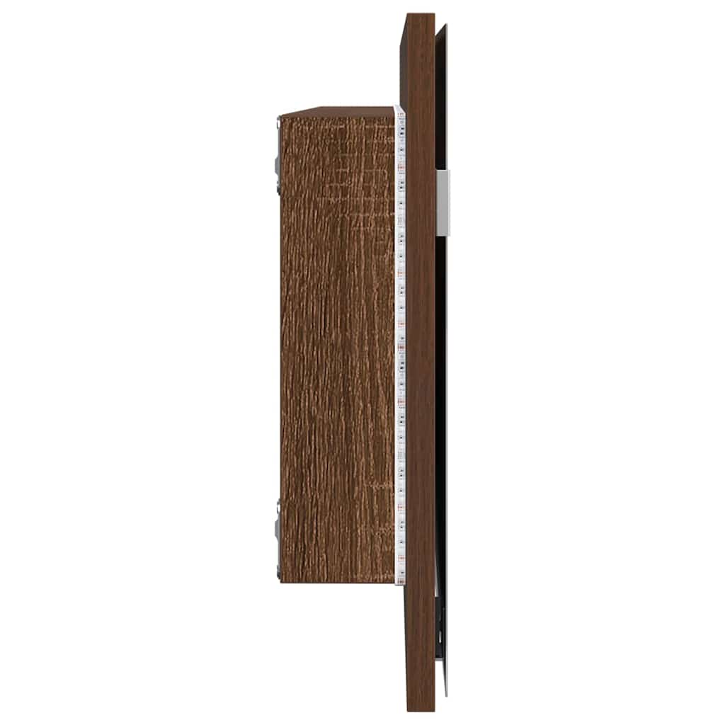 Espelho de banheiro Carvalho castanho 80 x 8.5 x 37 cm