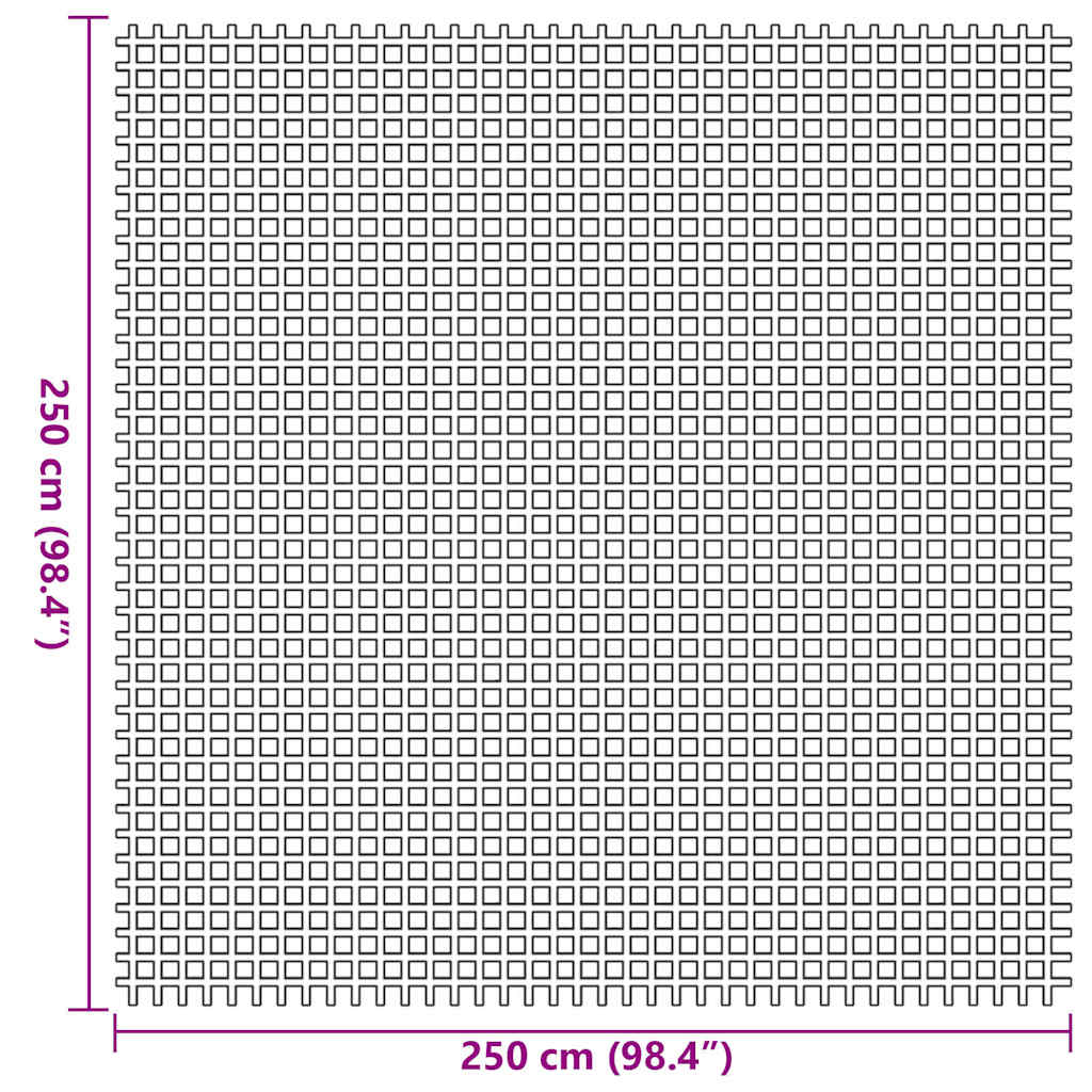 Tapete para Barraca Antracite 250 x 250 cm Poliéster