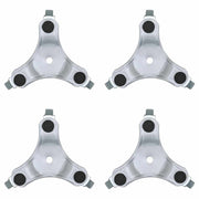 Rodízios para móveis 4 peças 16x14,5x5,5 cm Aço 180 kg