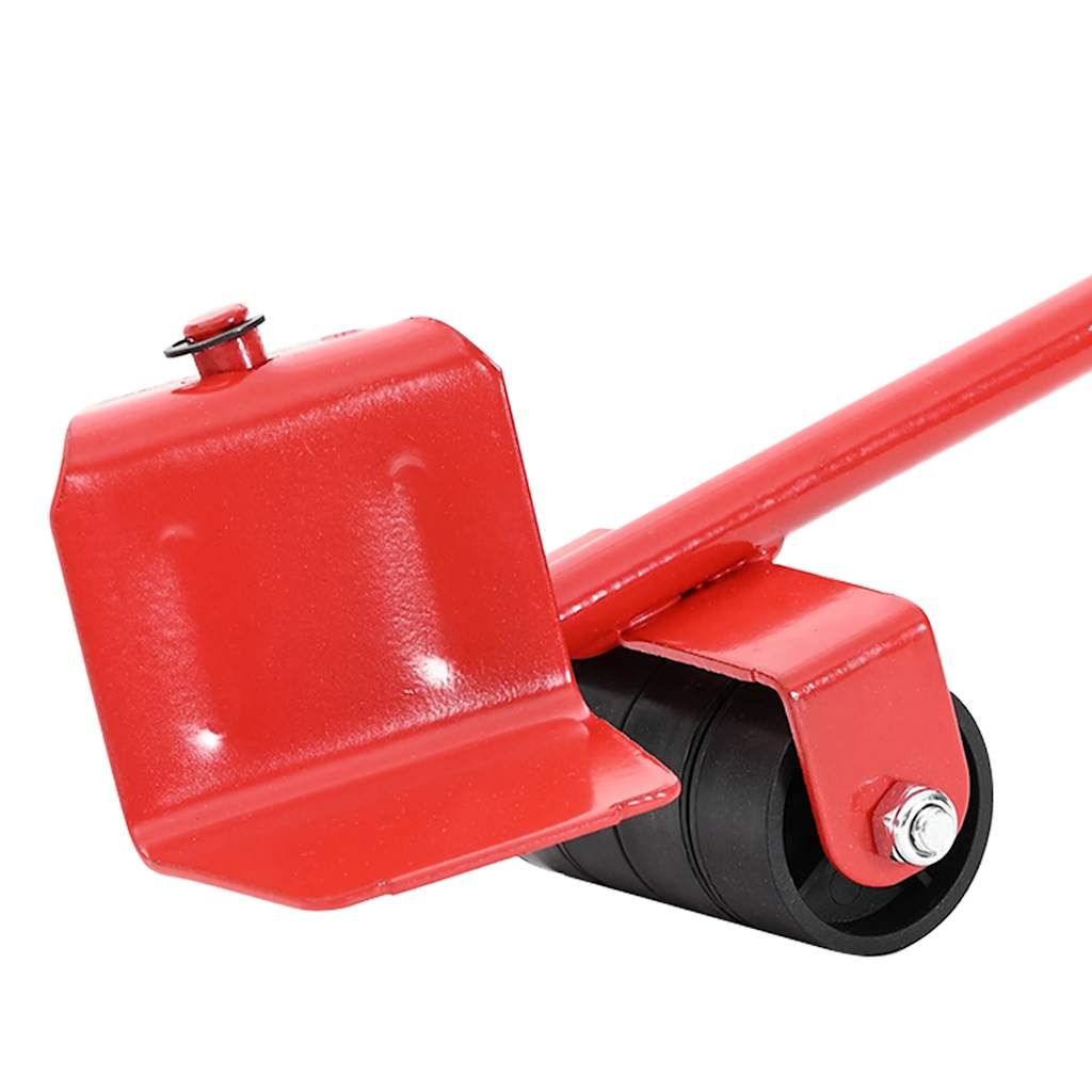 Rodízios para móveis 8 peças com elevadores vermelho 9,8x7,5x3 cm 150 kg