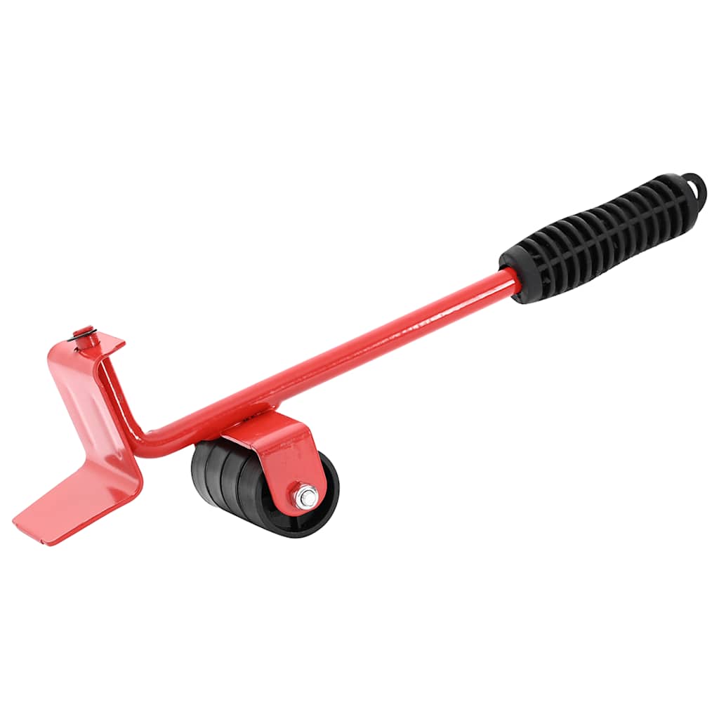 Rodízios para móveis 8 peças com elevadores vermelho 9,8x7,5x3 cm 150 kg
