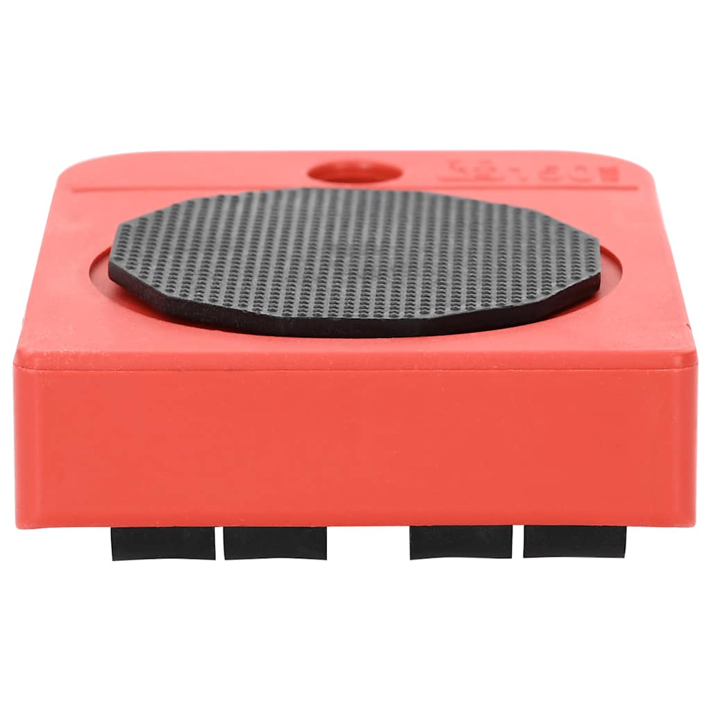 Rodízios para móveis 8 peças com elevadores vermelho 9,8x7,5x3 cm 150 kg