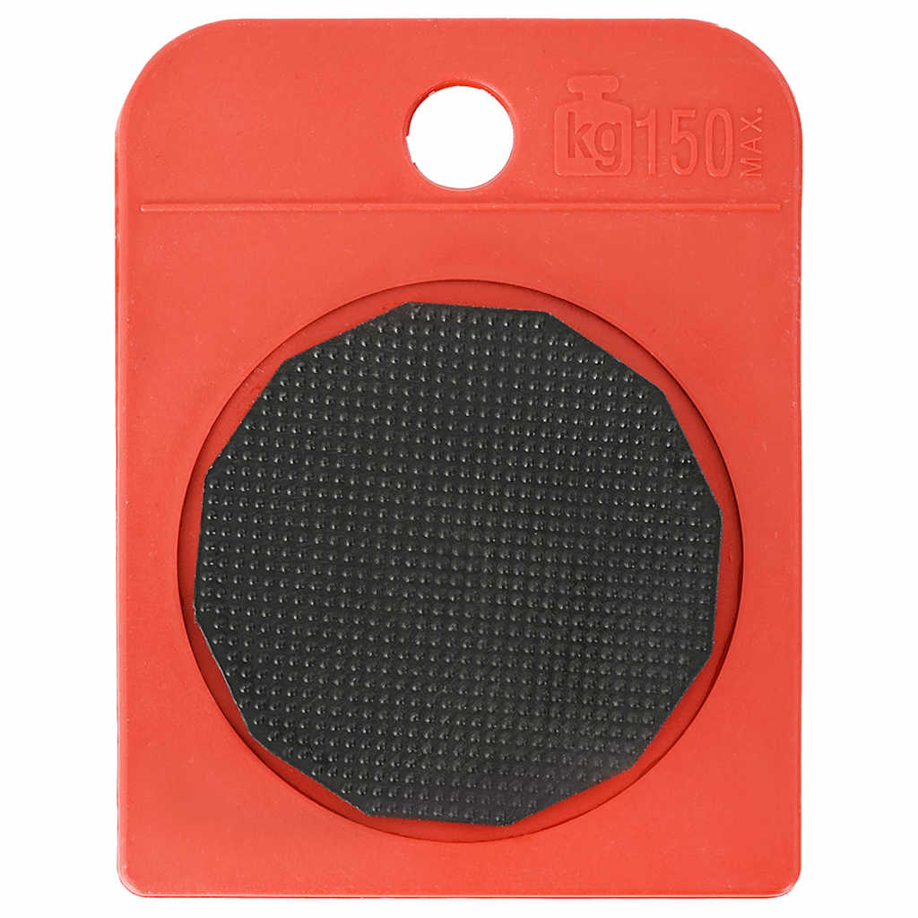 Rodízios para móveis 8 peças com elevadores vermelho 9,8x7,5x3 cm 150 kg
