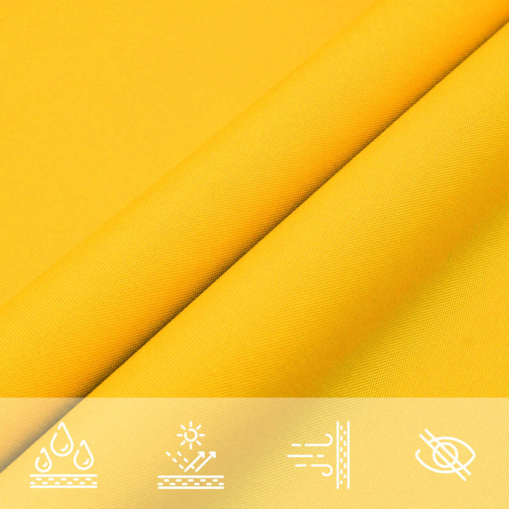 Para-sol estilo vela 2x2x2 m oxford 100% poliéster amarelo