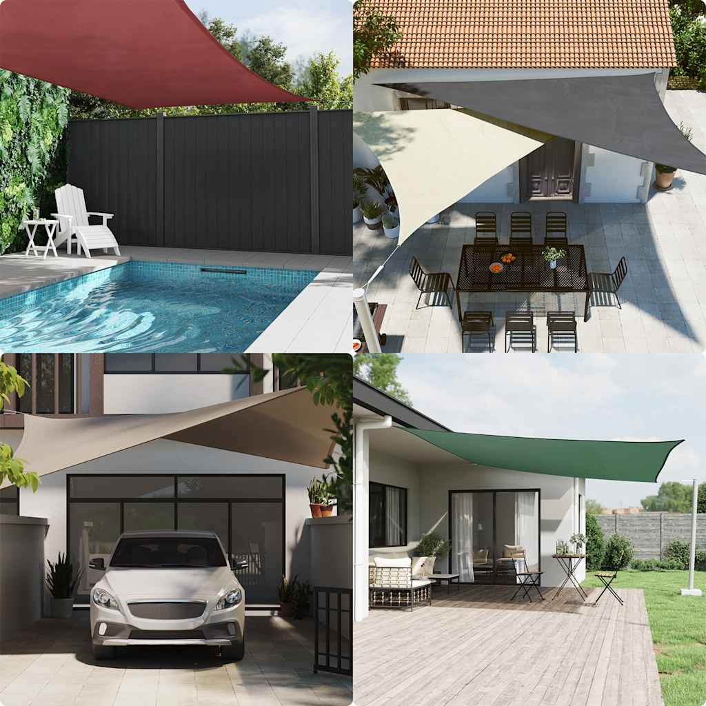 Para-sol estilo vela 7x5x5 m oxford 100% poliéster amarelo