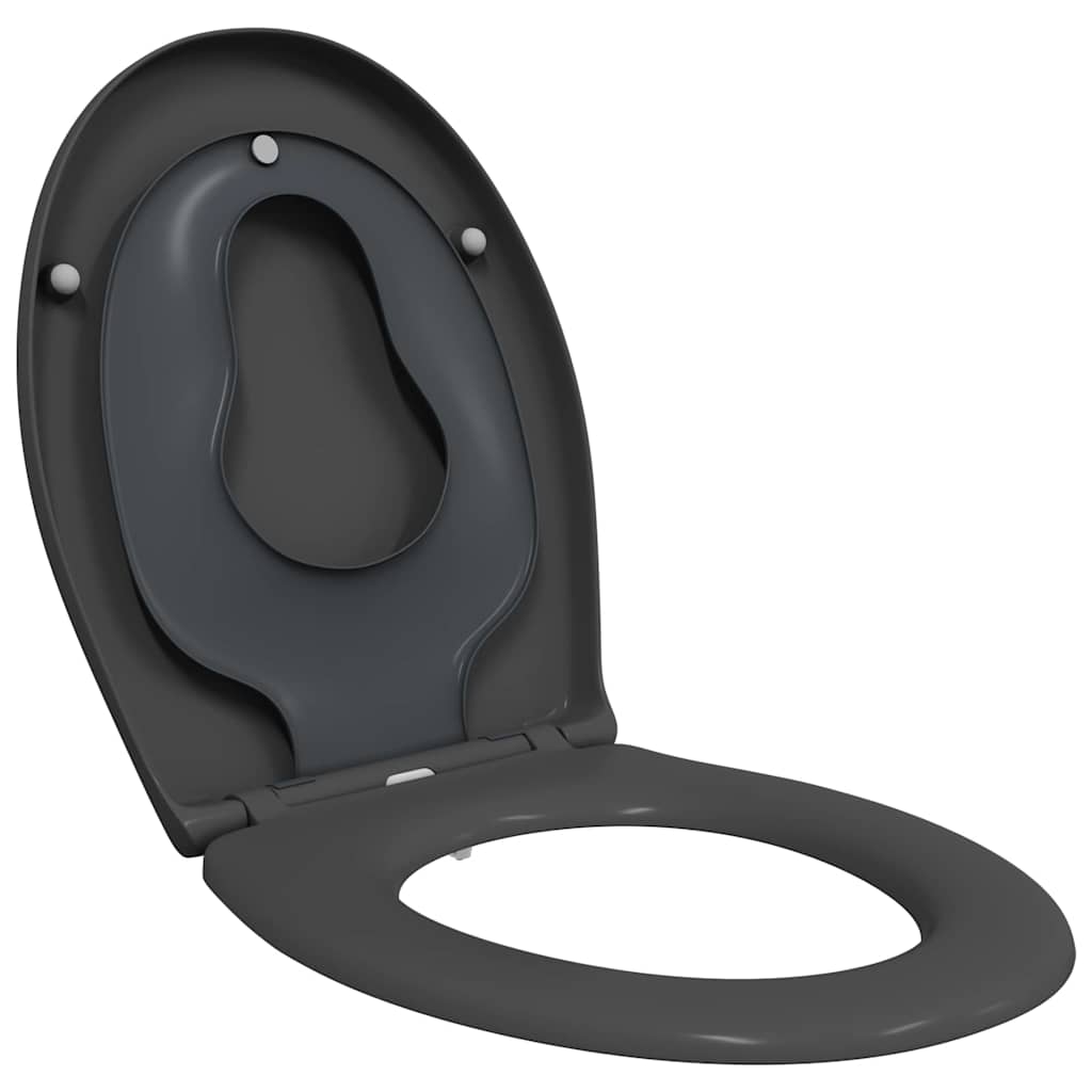 Assento de Toilette de Liberação Rápida Antracite