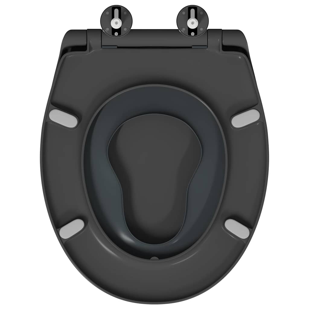Assento de Toilette de Liberação Rápida Antracite
