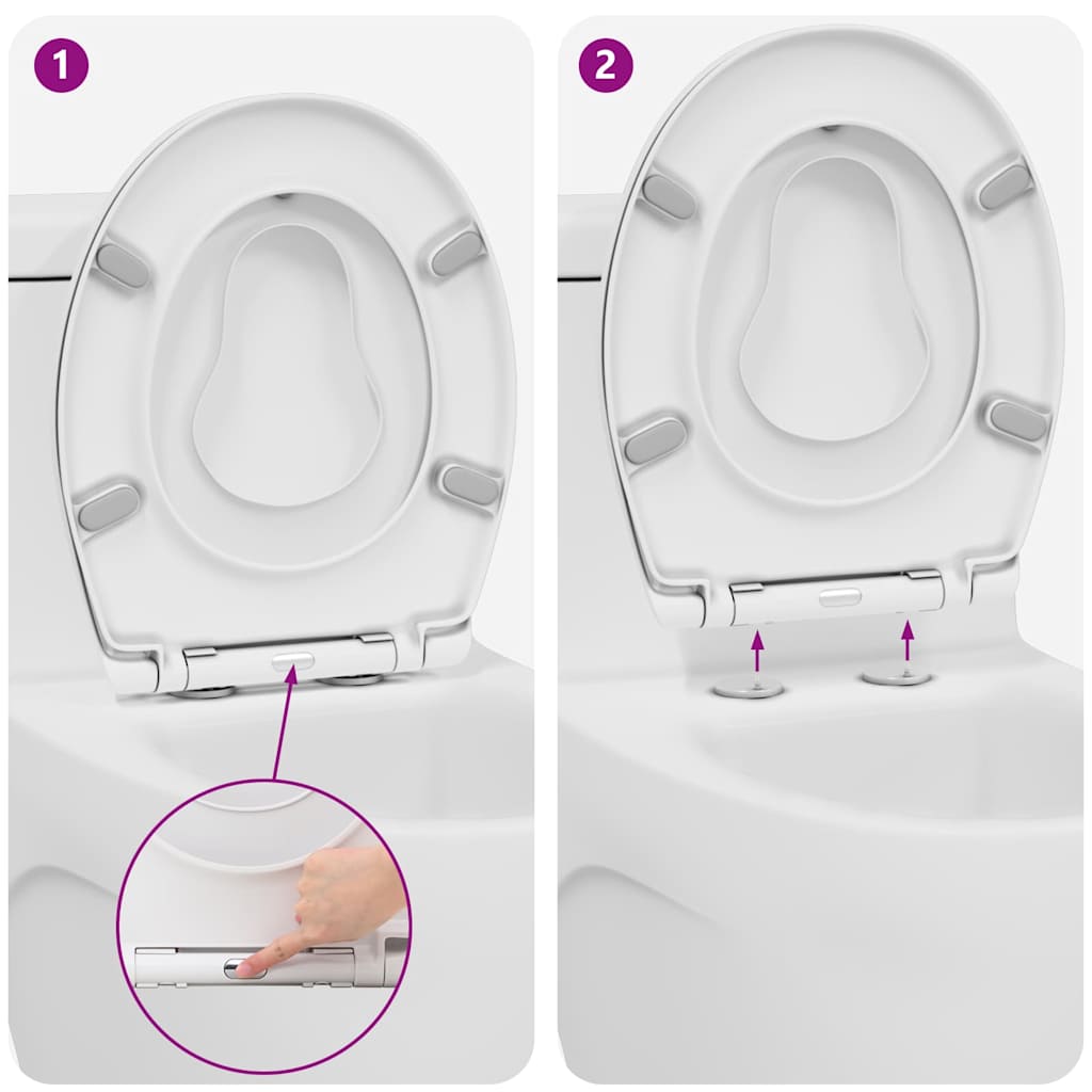 Assento de Toilette de Liberação Rápida Branco