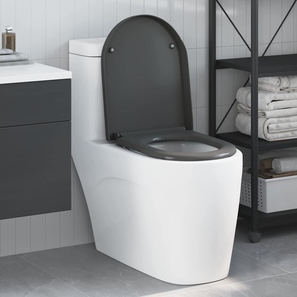 Assento de Toilette de Liberação Rápida Antracite