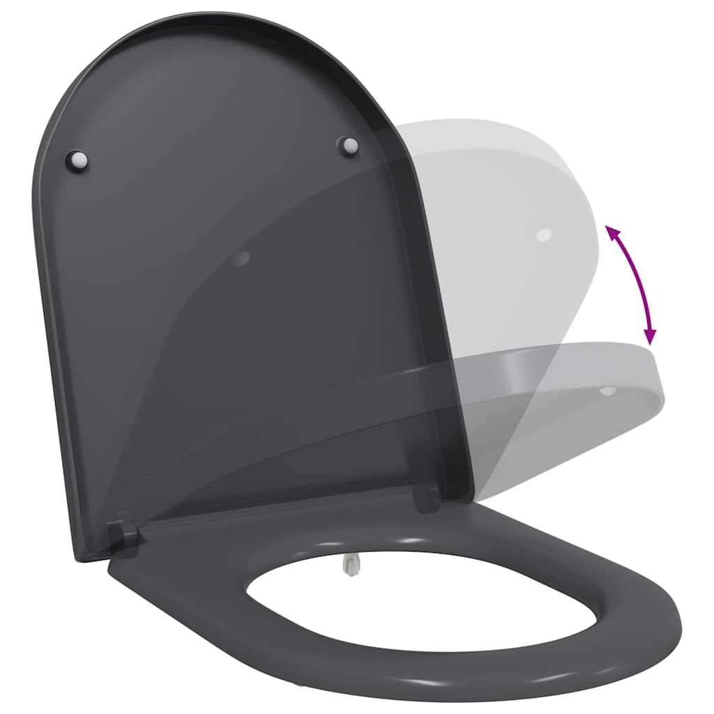 Assento de Toilette de Liberação Rápida Antracite