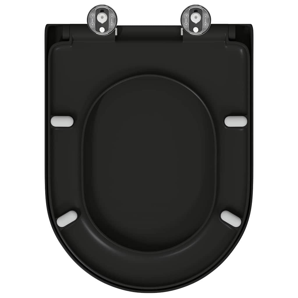 Assento de Toilette de Liberação Rápida Preto