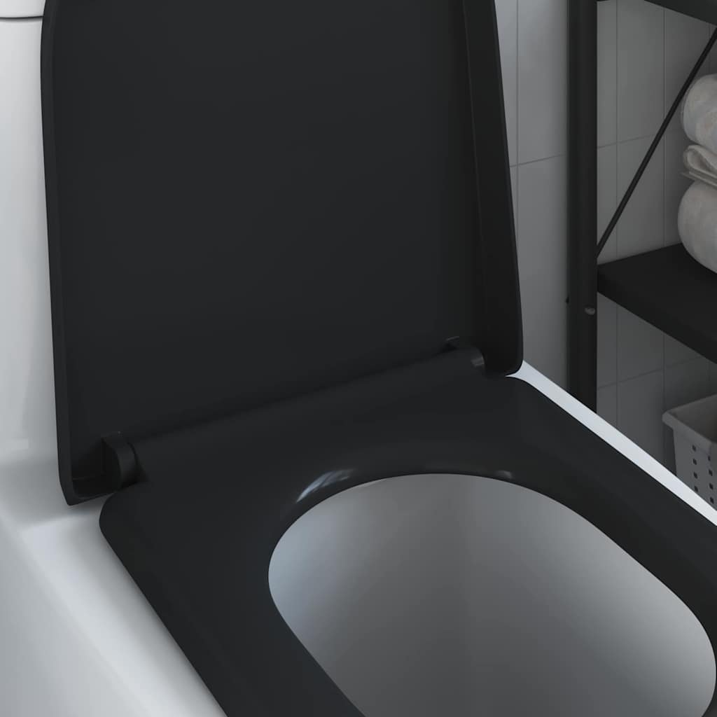 Assento de Toilette de Liberação Rápida Preto