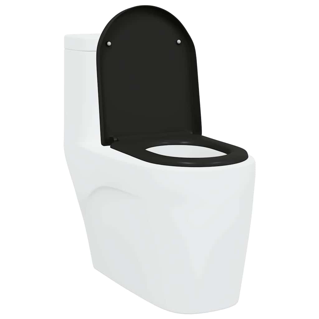 Assento de Toilette de Liberação Rápida Preto