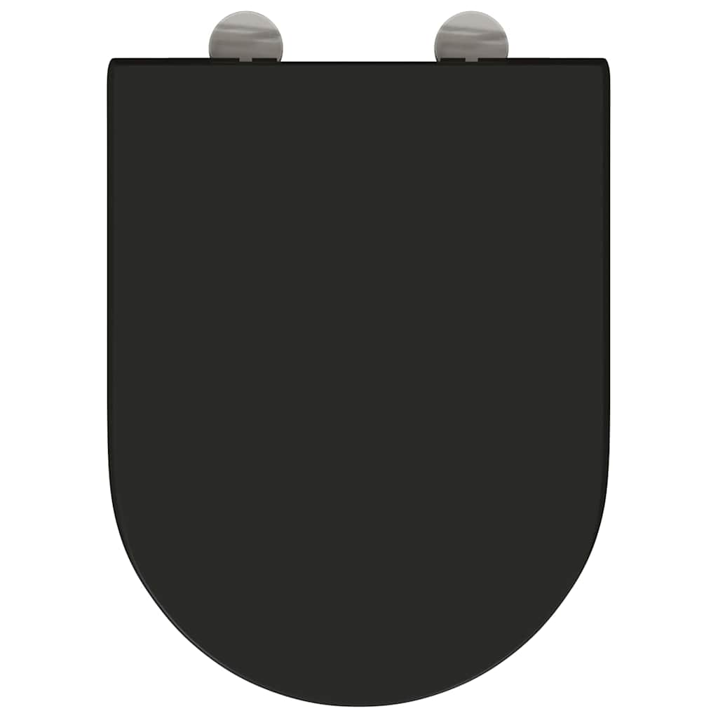 Assento de Toilette de Liberação Rápida Preto