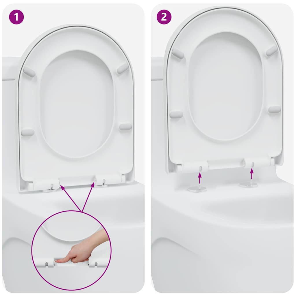 Assento de Toilette de Liberação Rápida Branco